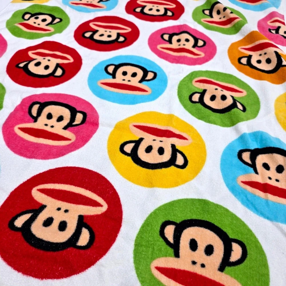 Paul Frank Beach Towel 50 x 26 Multicolor Julius Monkey All Over Print Y2K Retro